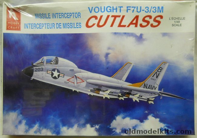 Hobby Craft 1/48 Vought F7U-3/3M Cutlass - US Navy - (F7U3/3M), HC1600 plastic model kit